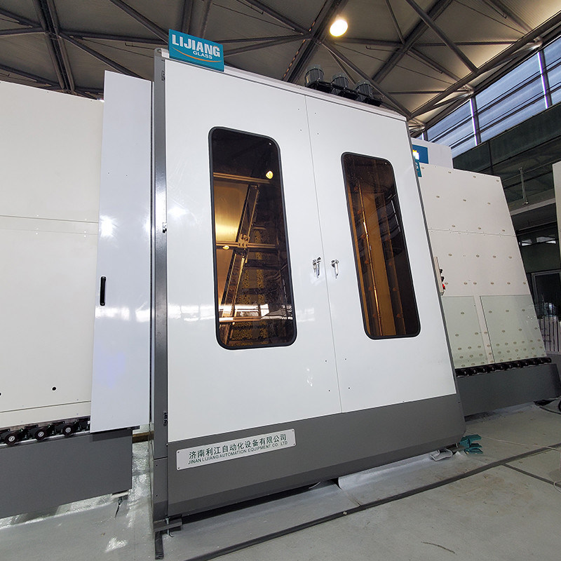 Автоматическая крупноразмерная вертикальная стеклянная стиральная машина с 6 щетками ПК мягкими